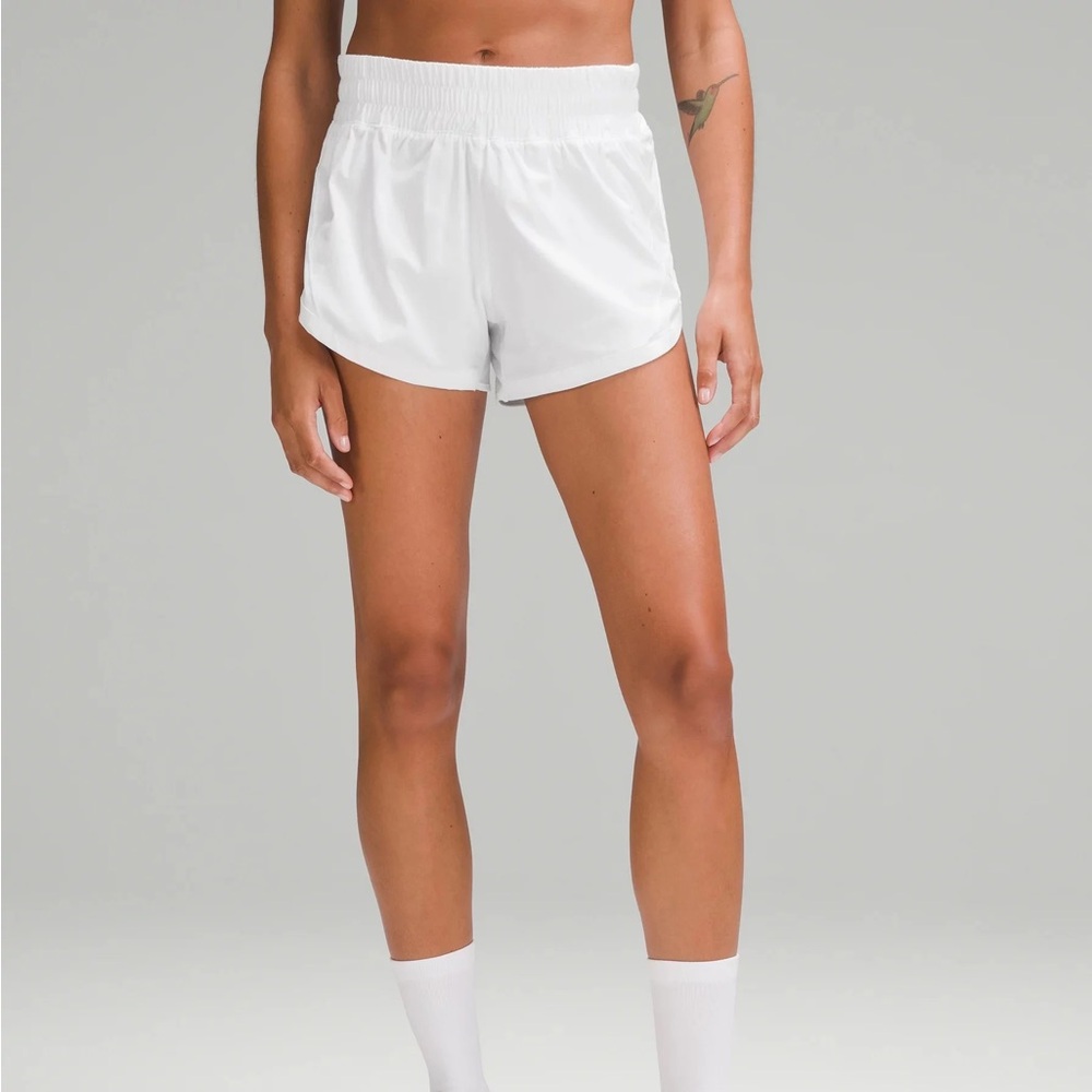 Track That High-Rise Lined Short 3" White